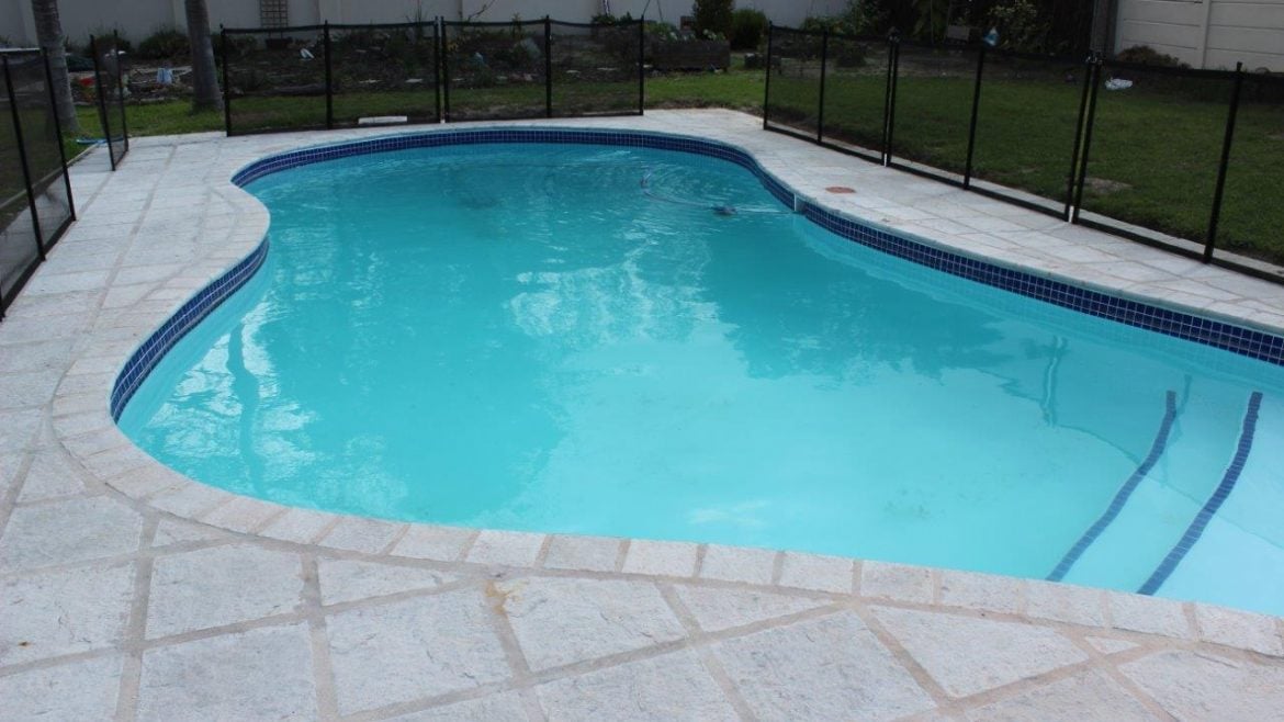 Constantia, Coping & Tiling Glass Mosaic Tiles Applied To Pool Sides